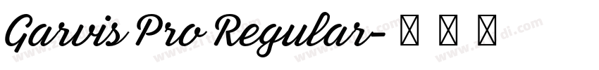 Garvis Pro Regular字体转换 Garvis Pro Regular字体转换
